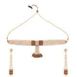 Beaded Jewelery Choker Set with Earring by Leshya