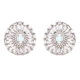 Silver Stone and bead Jewelery Set with Earring by Leshya