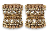 Traditional Kundan Kada set for two hands by Leshya