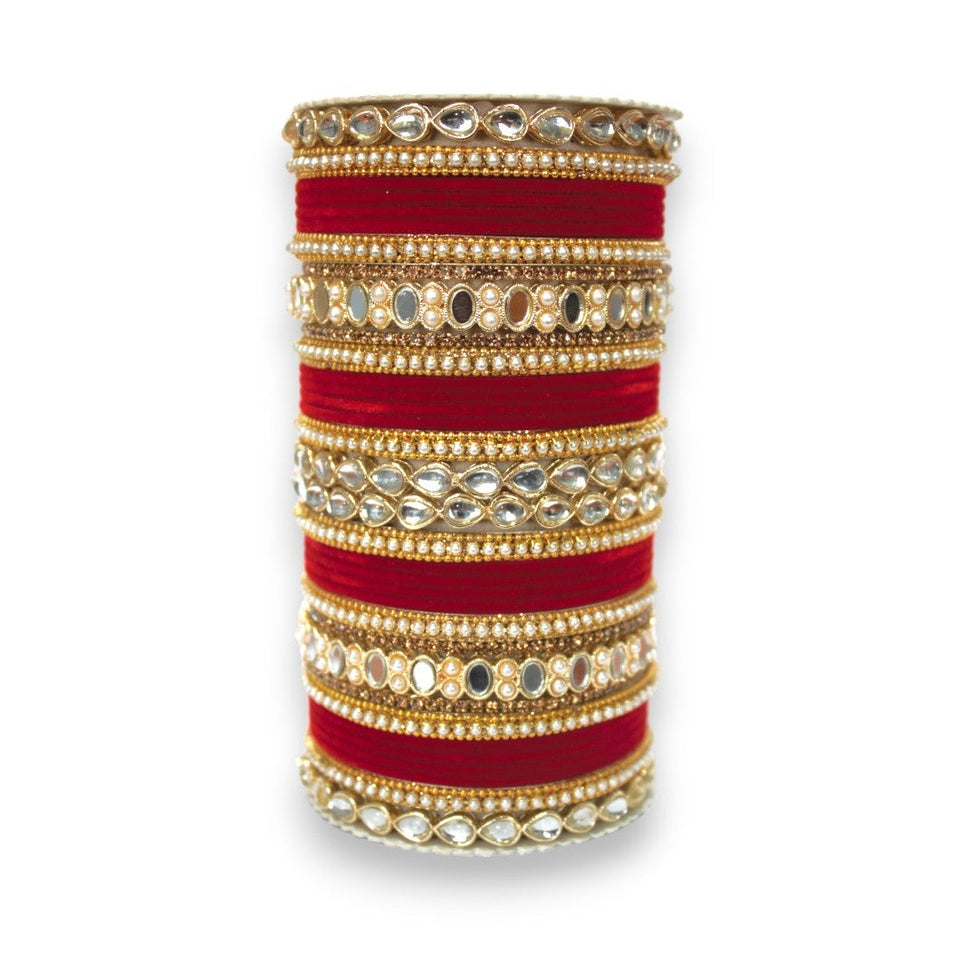 Rich Texture bangle set with Silk thread Bangles by Leshya