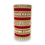 Rich Texture bangle set with Silk thread Bangles by Leshya
