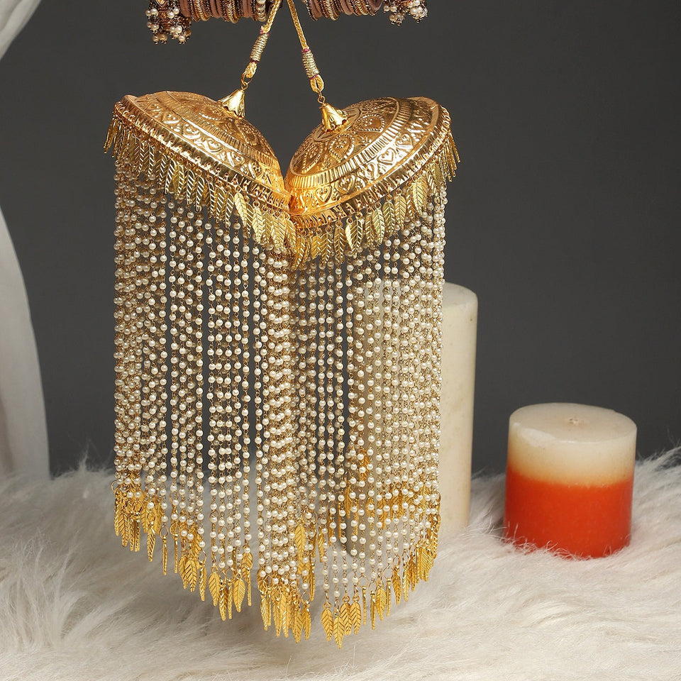 Long beaded Kaleere with Adjustable Knot by Leshya
