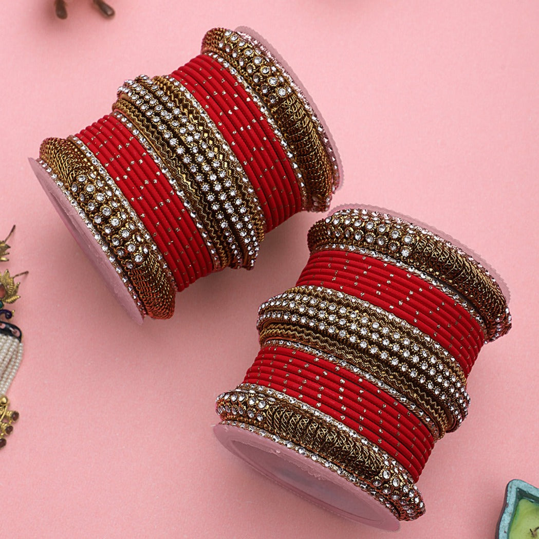 Set of 2 Bridal Jaali Work Bangle Set – BANGLES BY LESHYA