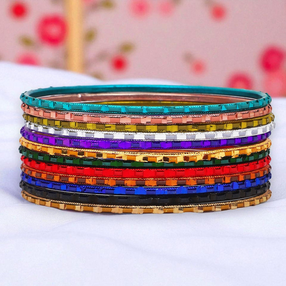 Modern Tribal Bangle Stack by Leshya