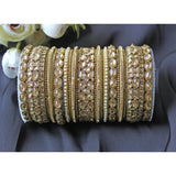 Traditional Mirror Bangle Set with Jhumki by Leshya