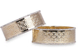 Rich Look-Like Jewellery Golden Bracelet Pair With Intricate Stone Work