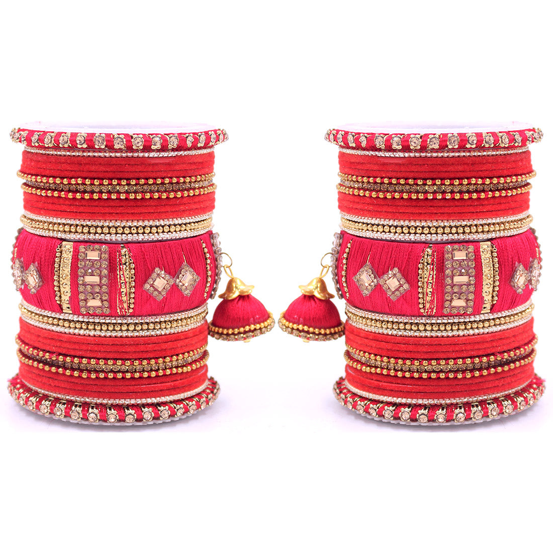 Silk thread deals bangles bridal set