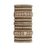 Rich Texture bangle set with Silk thread Bangles by Leshya