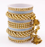 Traditional Shining Jhumki Bangle Set For Two Hands