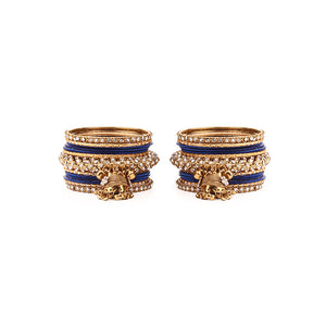 Traditional Shining Jhumki Bangle Set For Two Hands