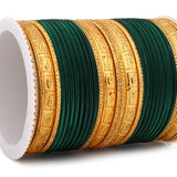 Bangle Set with Golden Etching Kada by Leshya