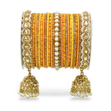 Bridal Jhumki Style Bangle set for two hands by Leshya