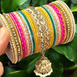 Multi Jhumki Style Bangle set for two hands by Leshya