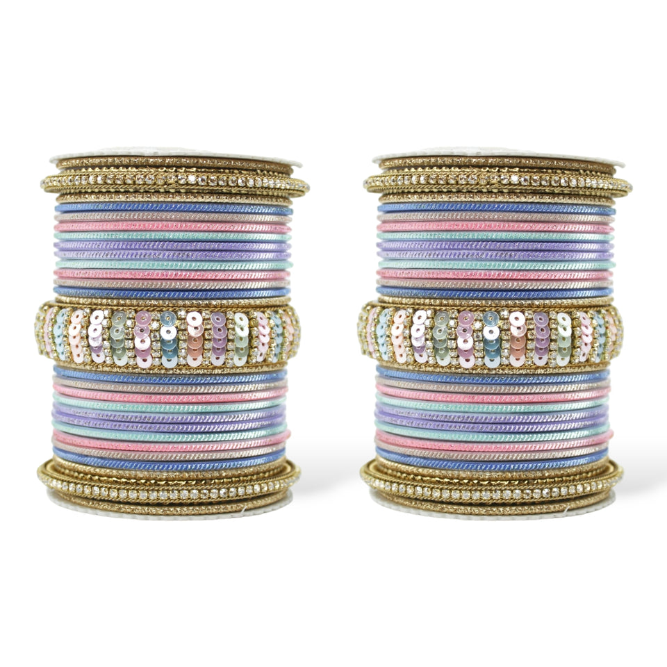 Beautiful Partywear Bangle set with Sequence Work
