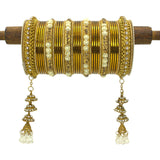 Antique Jhumki Latkan Bangle set for two hands by Leshya