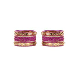 Traditional Bangle Set With Golden Dotted Bangles