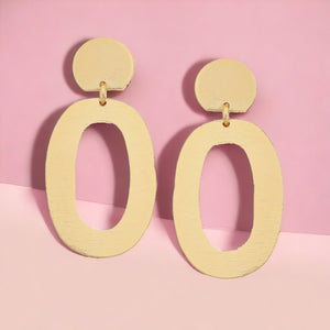 Beautiful Loop Matte Gold Finish Earrings