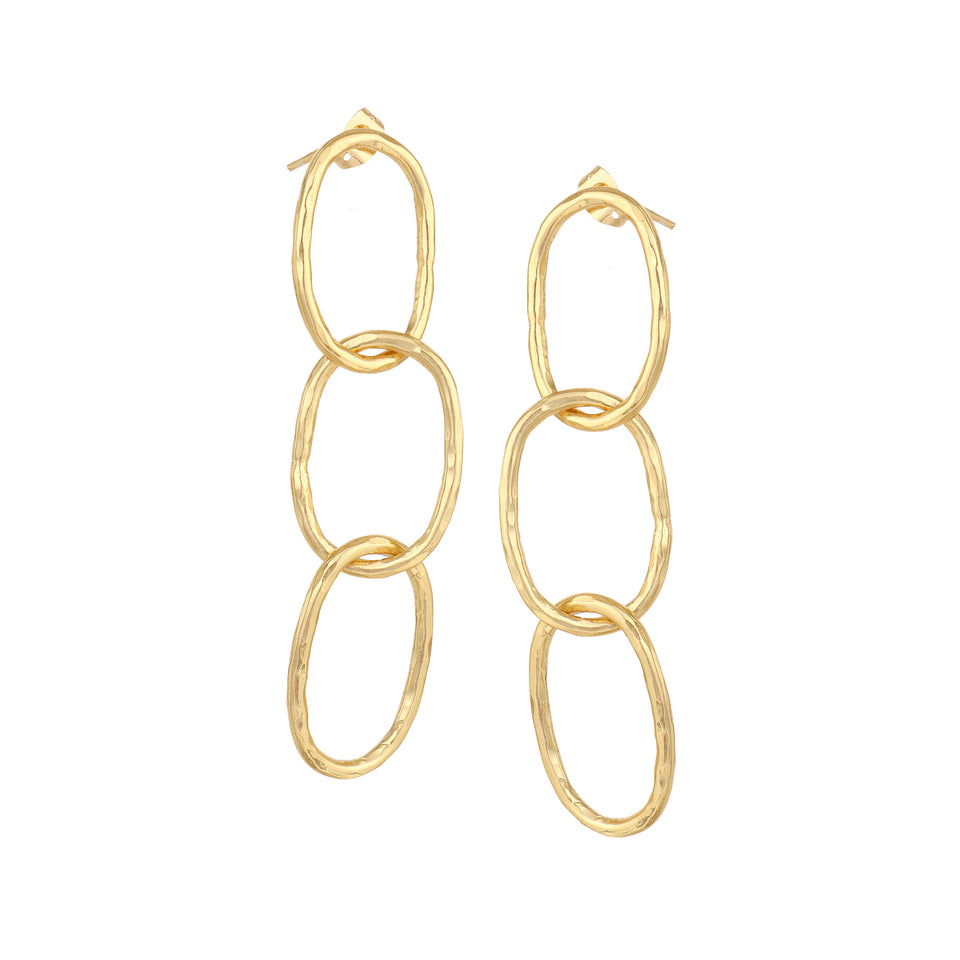 Loop Changed Matte Gold Finish Earrings