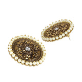 Beautiful Shine Gold Finish Earrings