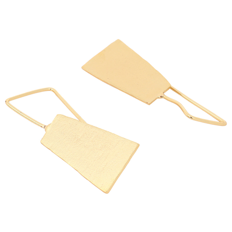 Beautiful Geometric Matte Gold Finish Earrings