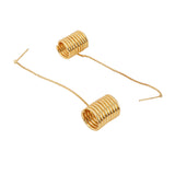 Matte Gold Finish Long drop wire design Earrings