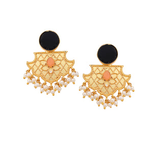 Traditional Jhumki Matte Gold Finish Earrings