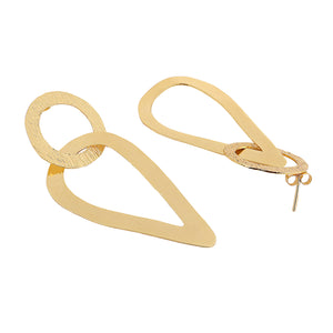 Loop Matte Gold Finish Earrings