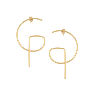 Beautiful Matte Gold Finish Earrings