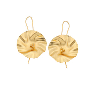 Pretty Matte Gold Finish Earrings for partywear
