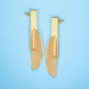 Beautiful Matte Gold Finish Earrings