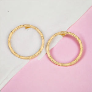Loop Matte Gold Finish Earrings