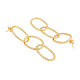 Loop Changed Matte Gold Finish Earrings