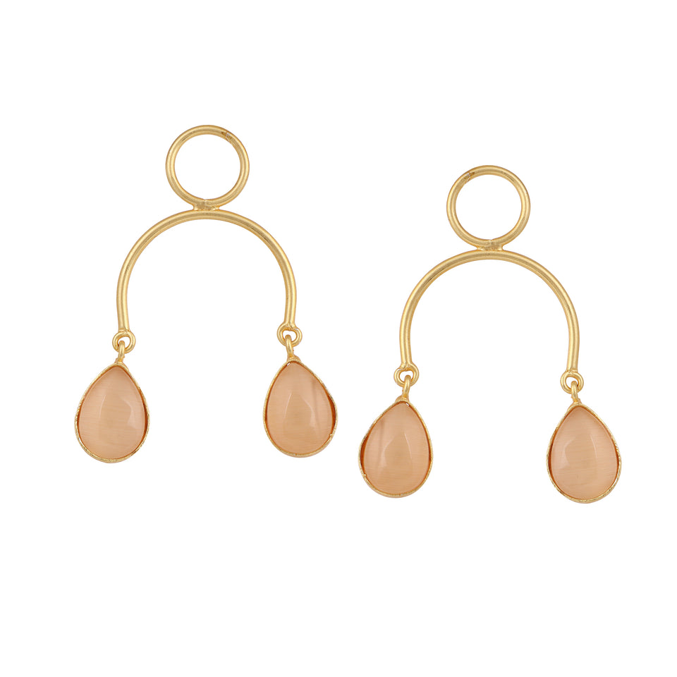 Loop Matte Gold Finish Earrings