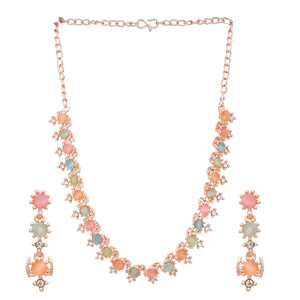 Oxidized Partywear Necklace with Earring by Leshya