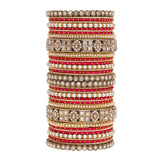 Rich Texture bangle set with Silk thread Bangles by Leshya