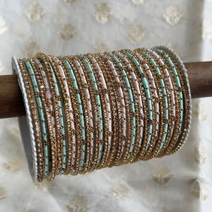 Elegant Colored Thread Bangle Set