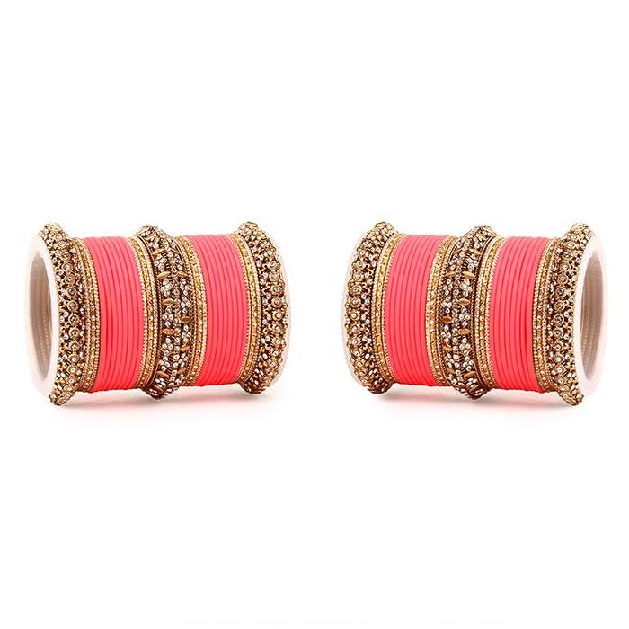 Set of 2 Bridal Matte Textured Bangle Set