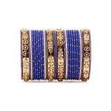 Traditional Bangle Set With Golden Dotted Bangles