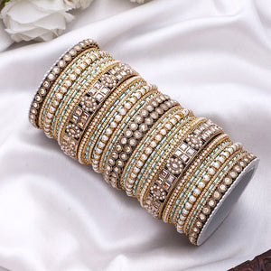 Rich Texture bangle set with Silk thread Bangles by Leshya