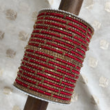 Elegant Colored Thread Bangle Set