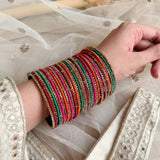 Elegant Colored Thread Bangle Set