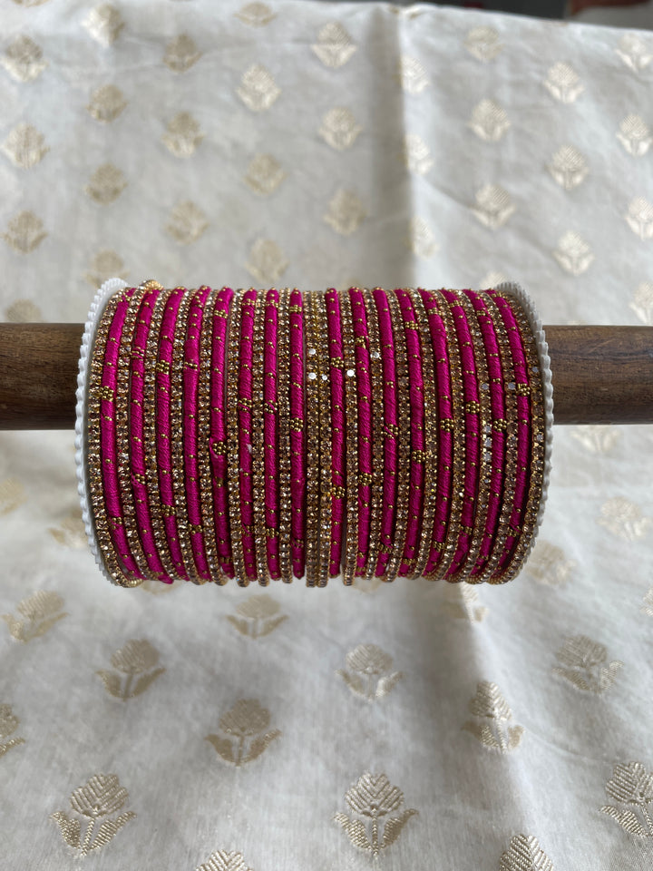 Elegant Colored Thread Bangle Set