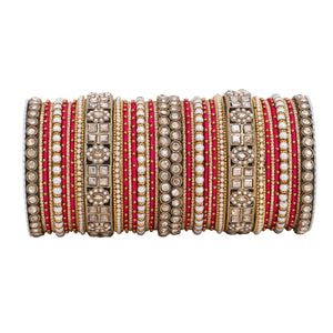 Rich Texture bangle set with Silk thread Bangles by Leshya