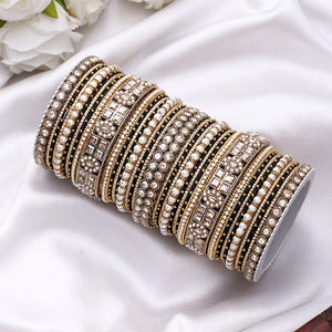 Rich Texture bangle set with Silk thread Bangles by Leshya