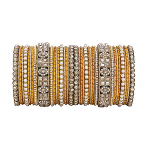 Rich Texture bangle set with Silk thread Bangles by Leshya