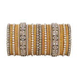 Rich Texture bangle set with Silk thread Bangles by Leshya