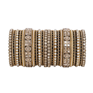 Rich Texture bangle set with Silk thread Bangles by Leshya