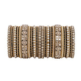 Rich Texture bangle set with Silk thread Bangles by Leshya