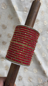 Elegant Colored Thread Bangle Set