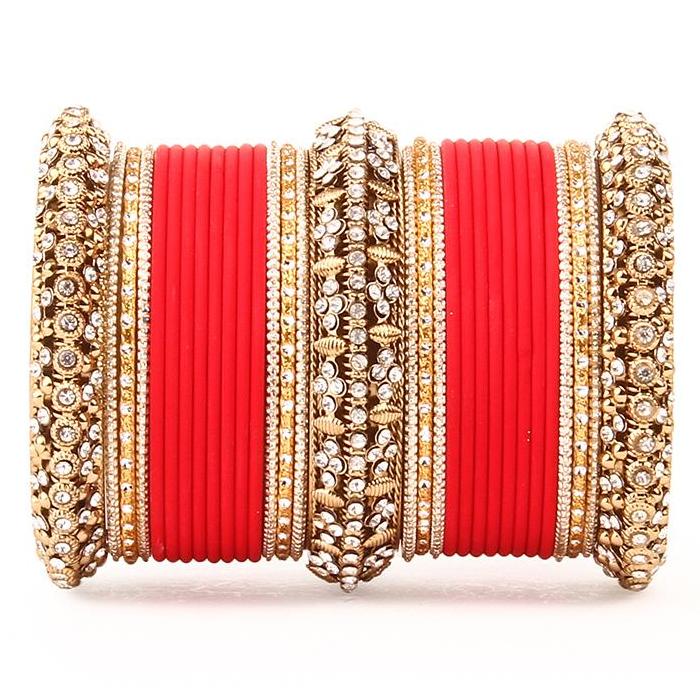 Set of 2 Bridal Matte Textured Bangle Set